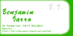 benjamin varro business card
