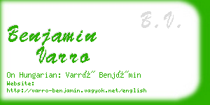 benjamin varro business card